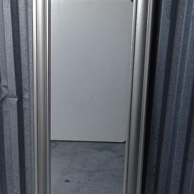 Full length mirror. General wear and tear. Backing ripped.
