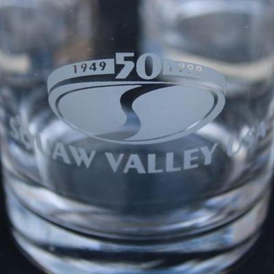 Set of 5 50th anniversary Squaw valley tumbler glasses