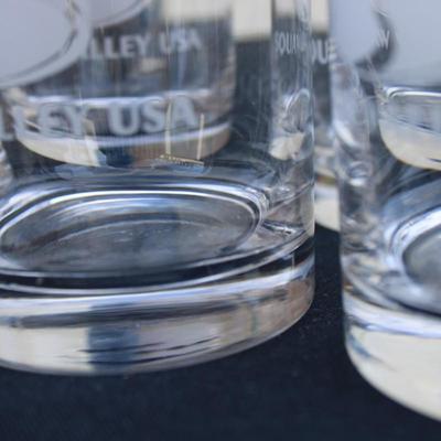 Set of 5 50th anniversary Squaw valley tumbler glasses