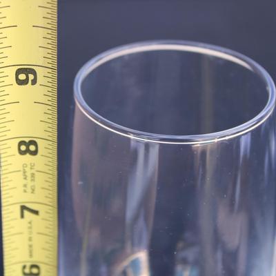 Set of 6 blue tinted stemmed water glasses. Excellent condition.