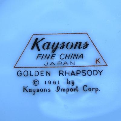 Kaysons Fine China set - Golden Rhapsody. Silver, gold, and white. Set of 43. Overall good condition. Japan 1961.