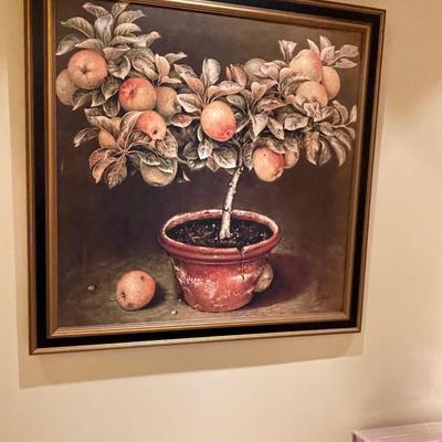 Beautiful Oil Reproduction of a Pear Tree