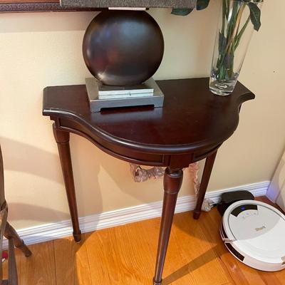 Antique Cherrywood Half Moon Side Table