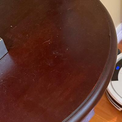 Antique Cherrywood Half Moon Side Table