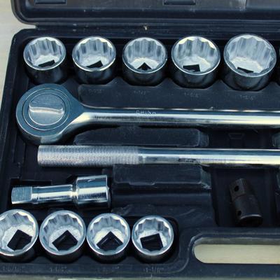"Pittsburgh 20 piece Jumbo Socket Set 3/4"" drive 7/8""-2"""