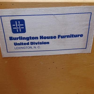 Vintage Burlington Traditional Dresser with side mirror and cross on middle door