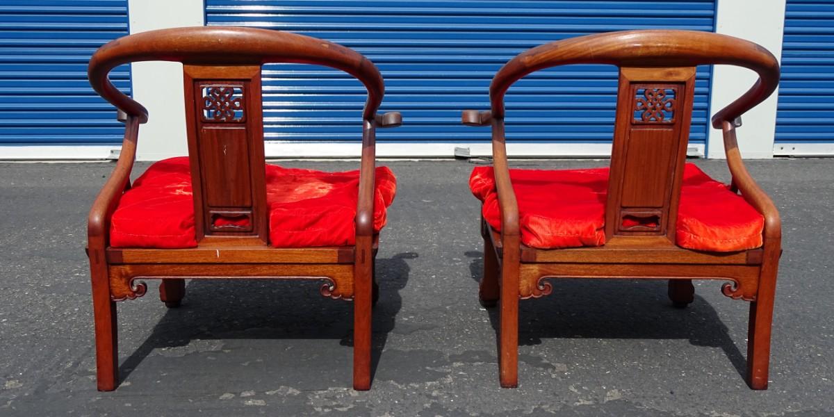 Rosewood Asian Chairs set of two by Cathay Arts Company in Hong Kong