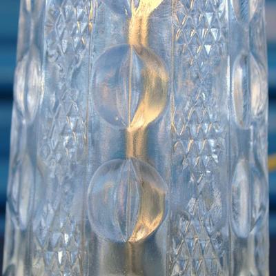 Small (15") glass base table lamp