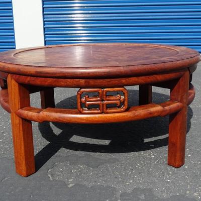 Rosewood Asian Round Coffee Cathay Arts Company in Hong Kong. Some wear and tear