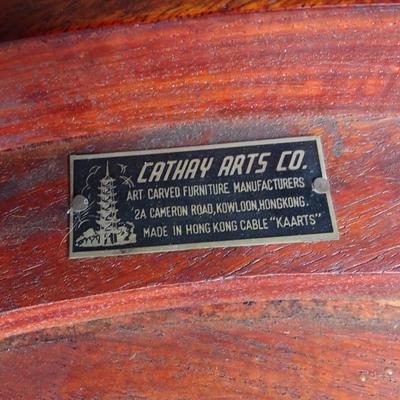 Rosewood Asian Round Coffee Cathay Arts Company in Hong Kong. Some wear and tear