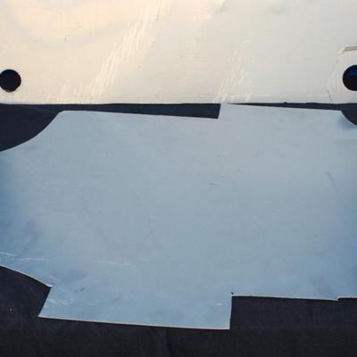 Two pieces of sheet metal, stainless steel & aluminum