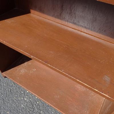 Wood book shelf. Hand painted. Long term wear and tear