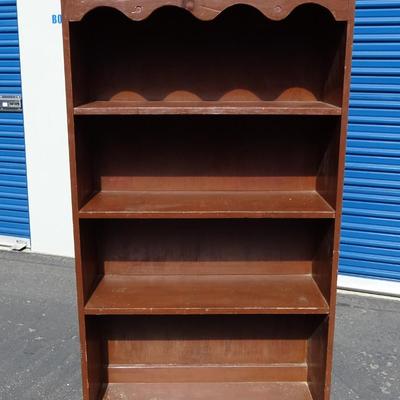 Wood book shelf. Hand painted. Long term wear and tear