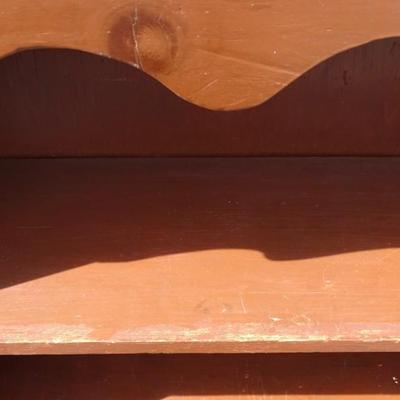 Wood book shelf. Hand painted. Long term wear and tear