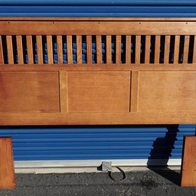 Oak shaker style slat headboard