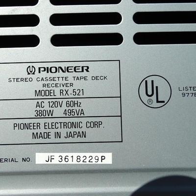 Pioneer System: FM/AM Digital Synthesizer, Stereo Cassette Player, Graphic Equalizer and Stereo Double Cassette Deck