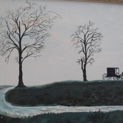 Hand Painted Landscape Wall Art - A