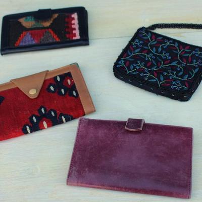Collection of 3 wallets (La Regale and St. Dennis) and a tiny beaded purse