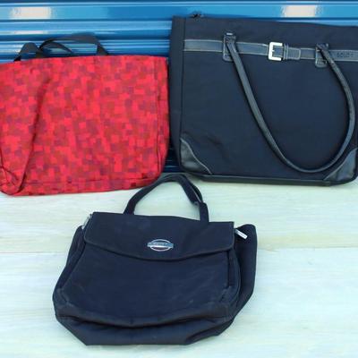 One tote bag, one esprit purse, one computer purse