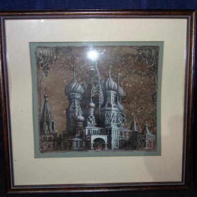 Four Parisian Landscape prints.  Various sizes.