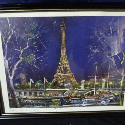 Four Parisian Landscape prints.  Various sizes.