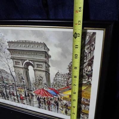 Four Parisian Landscape prints.  Various sizes.