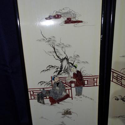 "Set of Four Chinoiserie Panels 1962, Century 21 Exposition Seattle, WA  Cathay Arts Company, Hong Kong"