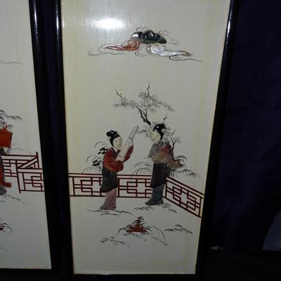 "Set of Four Chinoiserie Panels 1962, Century 21 Exposition Seattle, WA  Cathay Arts Company, Hong Kong"