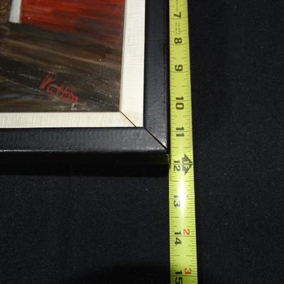 2 Vintage art pieces including a limited print on canvas "Pinkie" by Lawrence and a painting of Peggy's Cove in Nova...