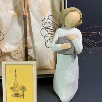 Lot 152: Willow Tree Angels, Crucifix and Mini Charleston, SC Artwork
