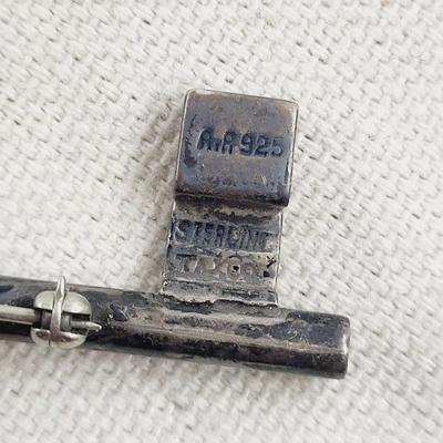 VINTAGE TAXCO STERLING SKELETON KEY PIN