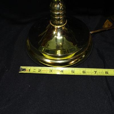 Small brass and glass desk lamp