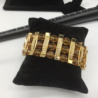 Joan Rivers Thailand Amber Glass Bracelet