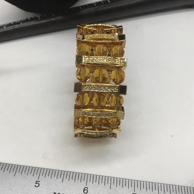Joan Rivers Thailand Amber Glass Bracelet