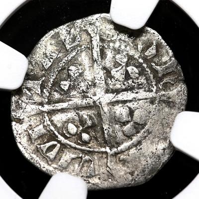 1327 Edward III Hammered Penny NGC Graded
