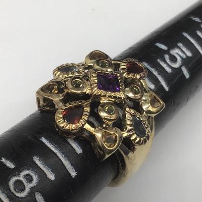 Beautiful Multi Stone 925 Ring