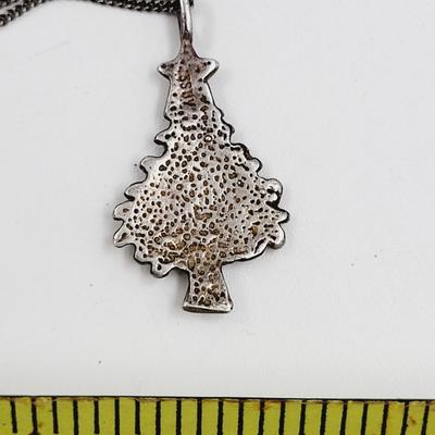 SIMON SEBBAG STERLING CHRISTMAS TREE W/ .925 CHAIN