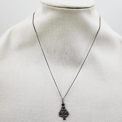 SIMON SEBBAG STERLING CHRISTMAS TREE W/ .925 CHAIN