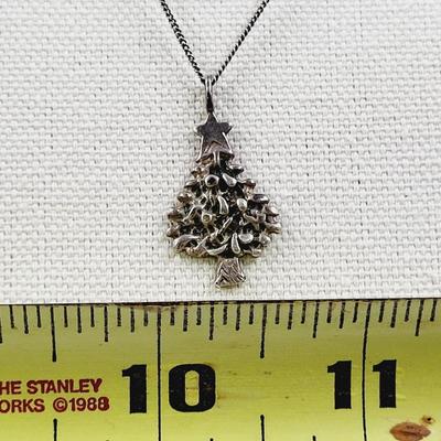 SIMON SEBBAG STERLING CHRISTMAS TREE W/ .925 CHAIN