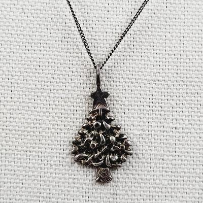SIMON SEBBAG STERLING CHRISTMAS TREE W/ .925 CHAIN