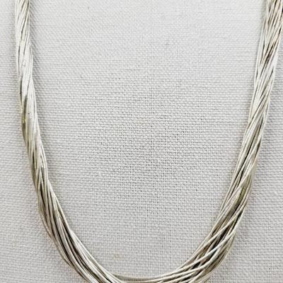 BEAUTIFUL STERLING B SM .925 BEADED LAYERED NECKLACE