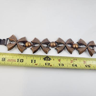 BEAUTIFUL DESIGNED BOW COPPER STATEMENT BRACELET