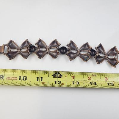 BEAUTIFUL DESIGNED BOW COPPER STATEMENT BRACELET