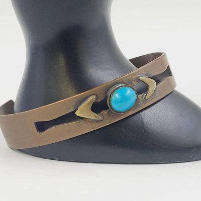 NATIVE STYLE TURQUOISE & COPPER BRACELET
