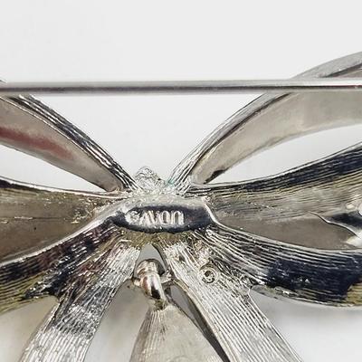 AVON 1994 SILVERTONED BOW BROOCH