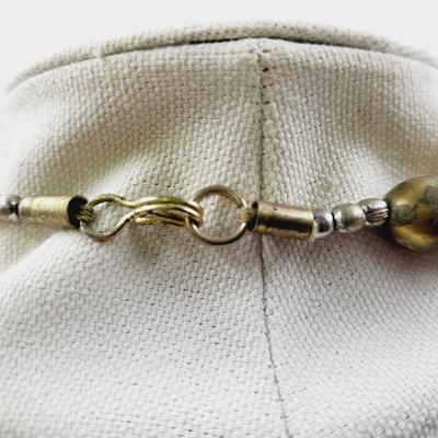 NATIVE MADE METAL & BEADDED NECKLACE