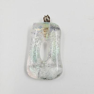 BEAUTIFUL HANDMADE SPARKLE GLASS PENDANT