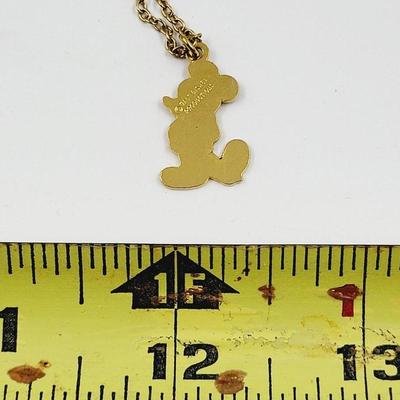 VINTAGE GOLD TONED MICKEY MOUSE NECKLACE
