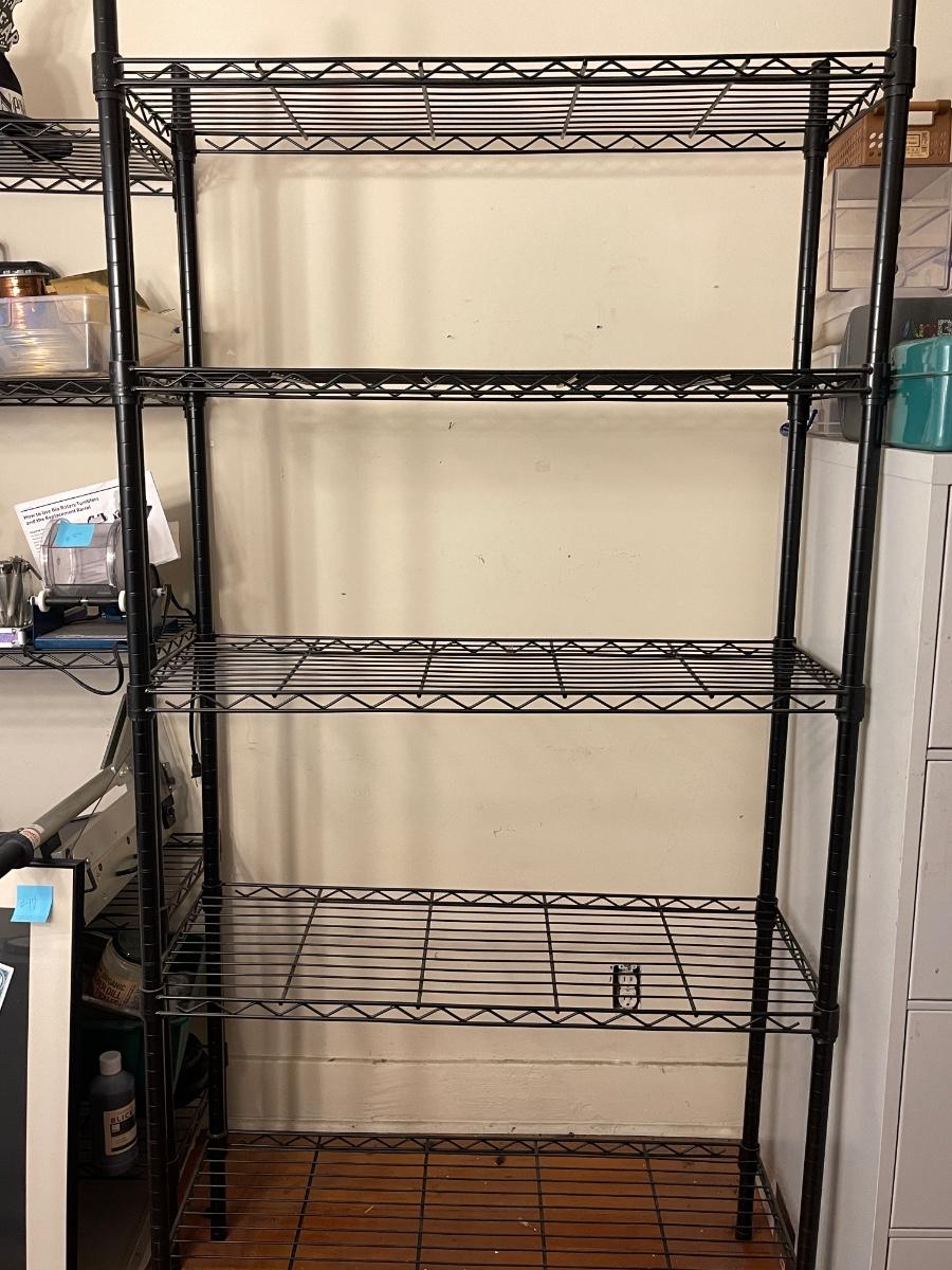 Lot 108 Black Wire Storage / Office Rack Shelf 2