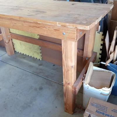 SOLID WOODEN WORK BENCH